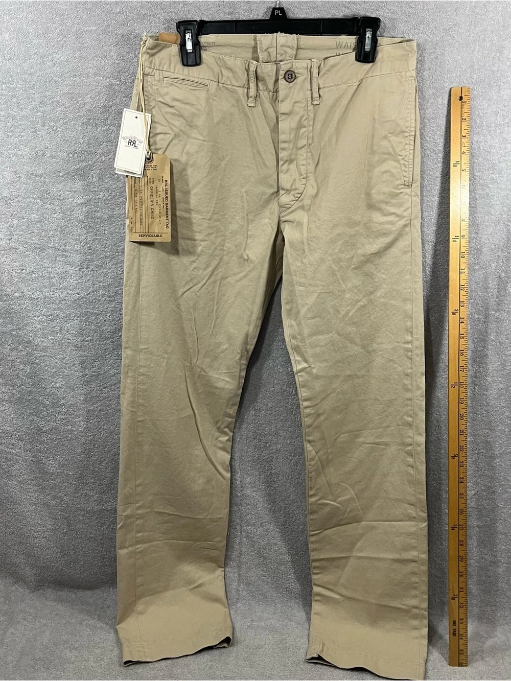 RRL Double RL Ralph Lauren Officer's Chino Pants size 31x32 Straight Fit NWT